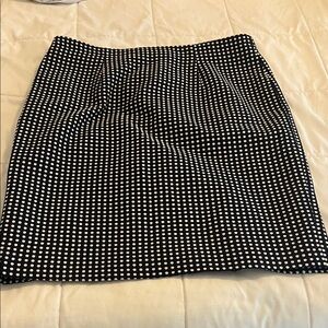Navy Polka Dot  Pencil Skirt
